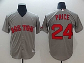 Red Sox 24 David Price Gray Cool Base Jersey,baseball caps,new era cap wholesale,wholesale hats